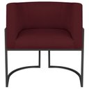 Ver imagem 2 de Poltrona Decorativa Base de Ferro Suede Munique