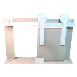 Kit p/ Porta Correr Celeiro 2 Roldanas - Alumínio Cantoneira 2,00 m - Branco - Al-Fer - 4 Kit p/ Porta Correr Celeiro 2 Roldanas - Alumínio Cantoneira 2,00 m - Branco - Al-Fer - 4