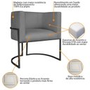 Ver imagem 6 de Poltrona Decorativa Base de Ferro Suede Munique