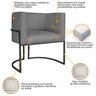 Poltrona Decorativa Base de Ferro Suede Munique - 6
