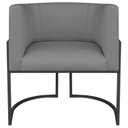 Ver imagem 2 de Poltrona Decorativa Base de Ferro Suede Munique