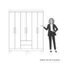 Ver imagem 6 de Guarda-Roupa 06 Portas e 02 Gavetas Olimpia com Espelho Nogueira / Capuccino
