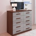 Ver mais imagens de Cômoda 10 Gavetas com Chave e Tampo em MDF Ryad
