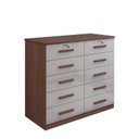Ver imagem 2 de Cômoda 10 Gavetas com Chave e Tampo em MDF Ryad