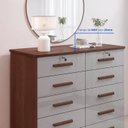 Ver imagem 4 de Cômoda 10 Gavetas com Chave e Tampo em MDF Ryad
