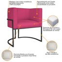 Ver imagem 6 de Poltrona Decorativa Base de Ferro Suede Munique