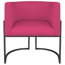 Ver imagem 2 de Poltrona Decorativa Base de Ferro Suede Munique