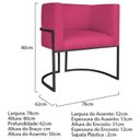 Ver imagem 4 de Poltrona Decorativa Base de Ferro Suede Munique