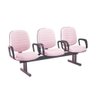 Cadeira em Longarina com 03 Lugares Linha Blenda Rosa - 1