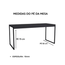 Ver imagem 4 de Mesa Gamer Diretor Pés de Ferro Computador Setup Gamer 150x60cm - JM3 Móveis:Preto/Preto