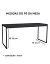 Ver imagem 4 de Mesa Gamer Diretor Pés de Ferro Computador Setup Gamer 150x60cm - JM3 Móveis:Preto/Preto