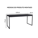 Ver imagem 5 de Mesa Gamer Diretor Pés de Ferro Computador Setup Gamer 150x60cm - JM3 Móveis:Preto/Preto