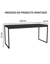 Ver imagem 5 de Mesa Gamer Diretor Pés de Ferro Computador Setup Gamer 150x60cm - JM3 Móveis:Preto/Preto