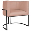 Ver imagem 3 de Poltrona Decorativa Base de Ferro Suede Munique