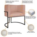 Ver imagem 6 de Poltrona Decorativa Base de Ferro Suede Munique