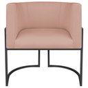 Ver imagem 2 de Poltrona Decorativa Base de Ferro Suede Munique