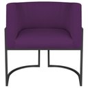 Ver imagem 2 de Poltrona Decorativa Base de Ferro Suede Munique