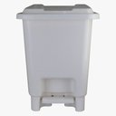 Ver imagem 4 de Lixeira Plástica com Pedal Branca 7 Litros para Escritórios, Banheiros, Cozinha