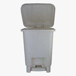 Lixeira Plástica com Pedal Branca 7 Litros para Escritórios, Banheiros, Cozinha - 3