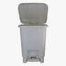 Lixeira Plástica com Pedal Branca 7 Litros para Escritórios, Banheiros, Cozinha - 3