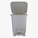 Ver imagem 3 de Lixeira Plástica com Pedal Branca 7 Litros para Escritórios, Banheiros, Cozinha