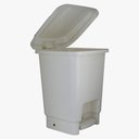 Ver imagem 1 de Lixeira Plástica com Pedal Branca 7 Litros para Escritórios, Banheiros, Cozinha