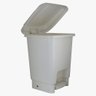Lixeira Plástica com Pedal Branca 7 Litros para Escritórios, Banheiros, Cozinha - 1