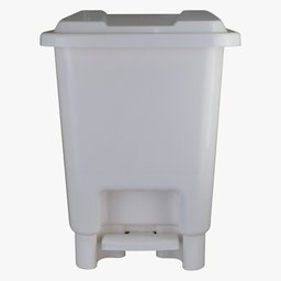 Lixeira Plástica com Pedal Branca 7 Litros para Escritórios, Banheiros, Cozinha - 4