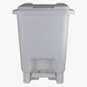 Lixeira Plástica com Pedal Branca 7 Litros para Escritórios, Banheiros, Cozinha - 4