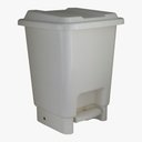 Ver imagem 2 de Lixeira Plástica com Pedal Branca 7 Litros para Escritórios, Banheiros, Cozinha