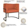 Poltrona Decorativa Base de Ferro Suede Munique - 6