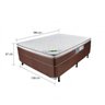 Cama Box Casal Caribe + Colchão Molas Ensacadas One Side Caribe 66x138x188 Marrom/creme - 4