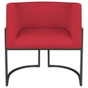 Ver imagem 2 de Poltrona Decorativa Base de Ferro Suede Munique