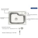 Ver imagem 3 de Cuba de Imbutir Morgana Compact Aço Inox 48 Fx com Dosador - Tramontina 93815/392