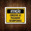 Ver imagem 1 de Kit 10 Placas Atenção Conser Passagem Desimpedidas