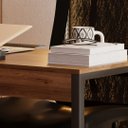 Ver imagem 2 de Mesa Escrivaninha para Escritório Industrial Desk 90 Canela