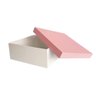 Caixa 100% Mdf (17x17x07) Rosa/branco - 4