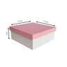Caixa 100% Mdf (17x17x07) Rosa/branco - 5