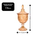 Ver imagem 4 de Potiche Vidro Âmbar com Tampa 470ml Bomboniere Decorativa Ottawa 24cm Elegante