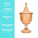 Ver mais imagens de Potiche Vidro Âmbar com Tampa 470ml Bomboniere Decorativa Ottawa 24cm Elegante