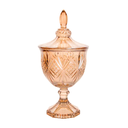 Ver imagem 7 de Potiche Vidro Âmbar com Tampa 470ml Bomboniere Decorativa Ottawa 24cm Elegante