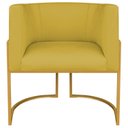 Ver imagem 2 de Poltrona Decorativa Base de Ferro Suede Munique