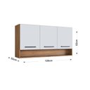 Ver imagem 4 de Armário Aéreo de Cozinha 3 Portas e Nicho Giovanna