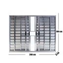 Ver imagem 3 de Janela Veneziana de Alumínio 6 Folhas 100 x 200cm Linha Modular com Grade Brilhante Esquadrias Berga