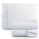 Ver imagem 1 de Jogo de Lençol Suave Lese Percal 180 Fios Solteiro 3 Peças Barato - Branco Casa Show Enxovais