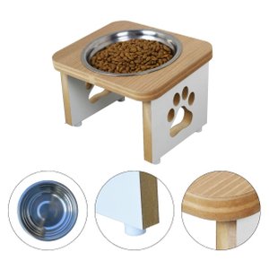 Comedouro Elevado Pet Cachorro Mdf Linha Básica - Amadeirado