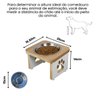 Comedouro Elevado Pet Cachorro Mdf Linha Básica - Amadeirado - 2