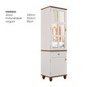 Ver imagem 2 de Cristaleira 2 Portas e 1 Gaveta Joy Branco/Off White