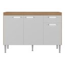 Ver imagem 4 de Balcão de Cozinha Gabinete para Pia 120cm Paris Multimóveis Mp2215 Rustic/branco