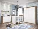 Ver imagem 3 de Cômoda de Bebê com 1 Porta e 4 Gavetas Bonny Branco Fosco Mezzo Reller